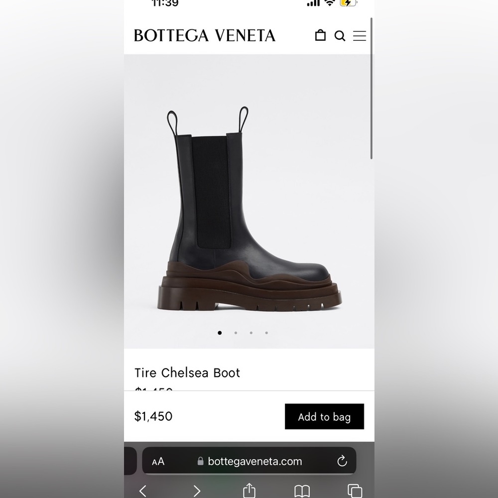 Bottega Veneta Tire Chelsea Boot